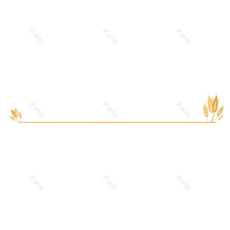 线条图片,简约元素,分隔线PNG,小麦免抠素材
